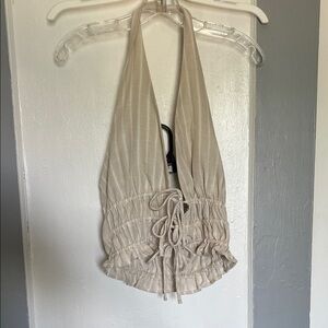 Beige Halter Top